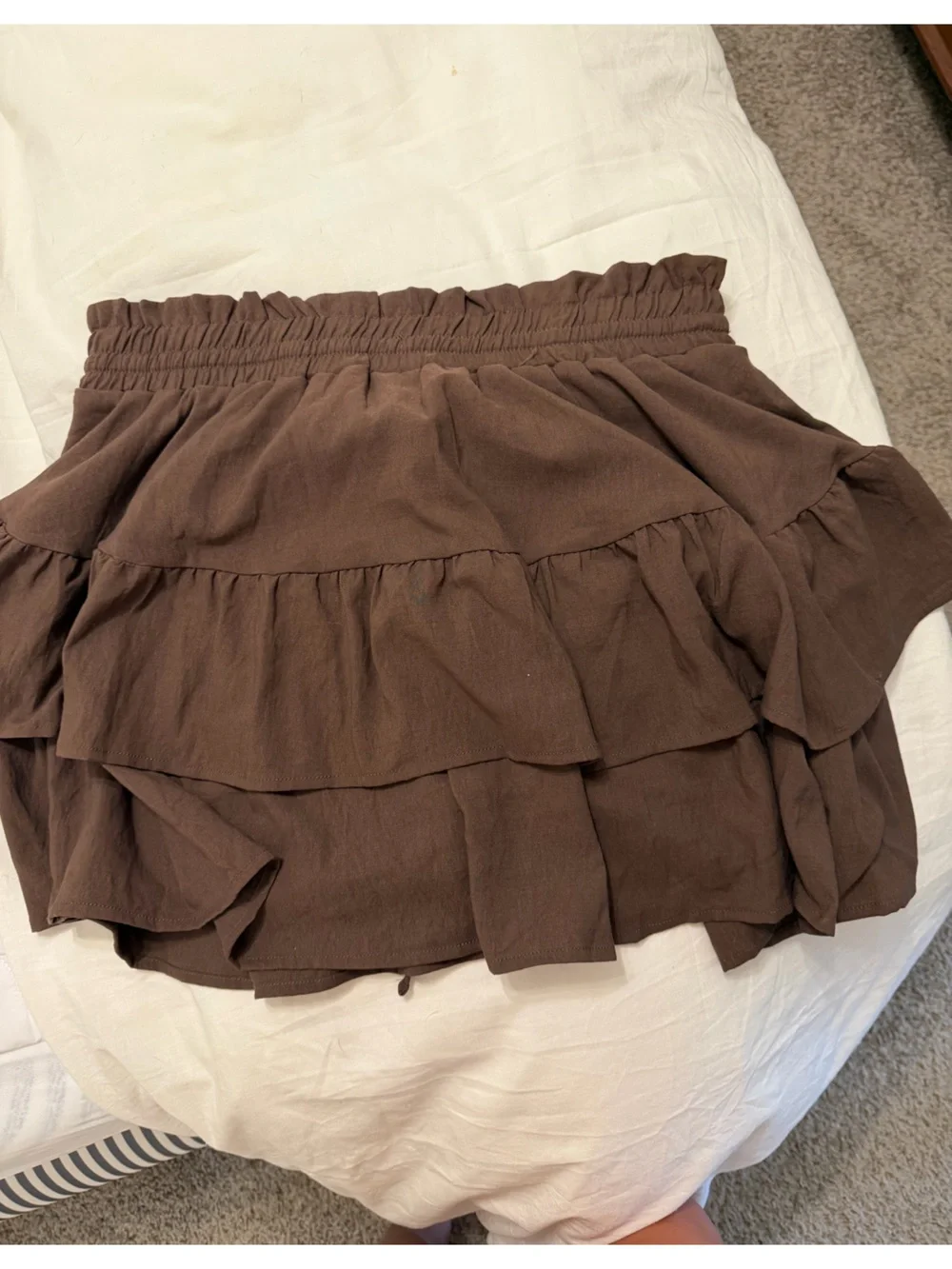 Amazon Brown Ruffle Mini Skort - Picture 4 of 4